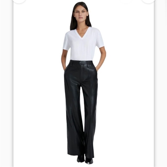 7 For All Mankind Pants - NWT 7 For All Mankind Faux Leather Pants, Black, Size Large
